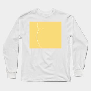 Pastel Yellow Abstract #yellow #ribbon #abstract #pastel #color #unicolored #homedecor Long Sleeve T-Shirt
